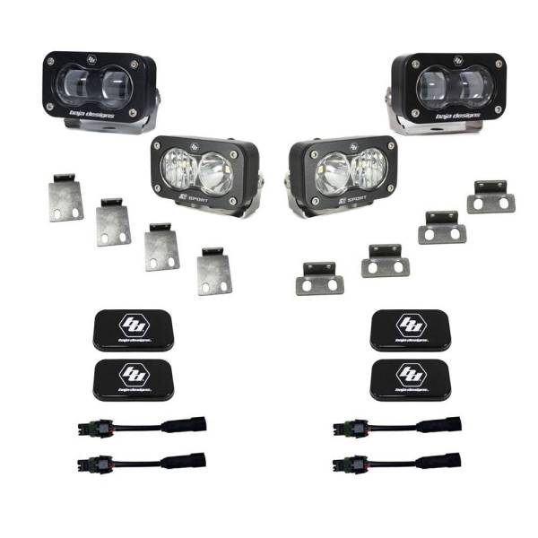 Baja Designs - Baja Designs 21+ Ford Raptor/Bronco S2 SAE Pro Fog Pocket Light Kit - 448180