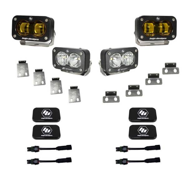 Baja Designs - Baja Designs 21+ Ford Raptor/22+ Bronco S2 SAE Pro Fog Pocket Light Kit - 448181