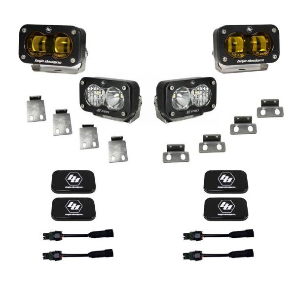 Baja Designs - Baja Designs 21+ Ford Raptor / 22+ Bronco S2 SAE Pro Fog Pocket Light Kit - 448183