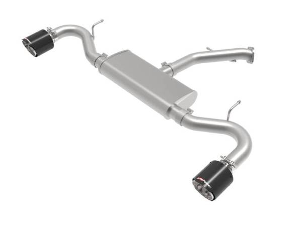 aFe - aFe Takeda 2.5in 409 SS Axle-Back Exhaust System Carbon Fiber 18-20 Hyundai Elantra GT L4-1.6L(t) - 49-47016-C