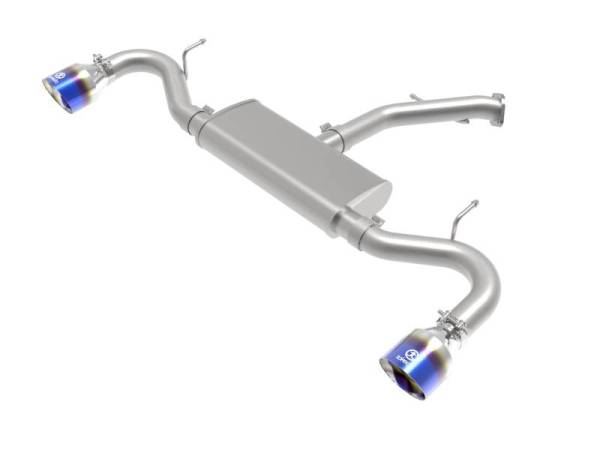 aFe - aFe Takeda 2.5in 409 SS Axle-Back Exhaust System Blue Flame 18-20 Hyundai Elantra GT L4-1.6L(t) - 49-47016-L