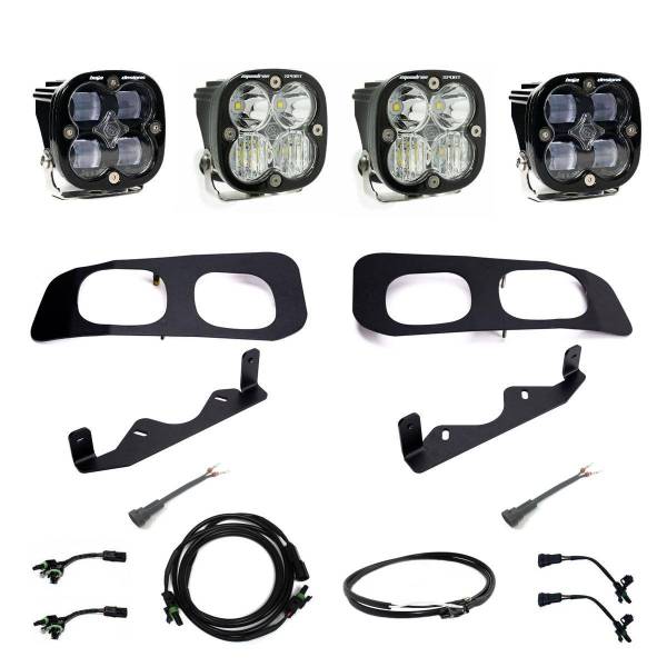 Baja Designs - Baja Designs 2023+ Ford F250/F350 Super Duty Squadron SAE/Sport Fog Pocket Kit - Clear - 448225UP