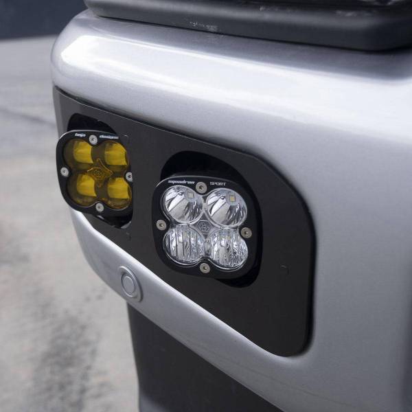 Baja Designs - Baja Designs 2023+ Ford F250/F350 Super Duty Squadron SAE/Sport Fog Pocket Kit - Amber Toggle - 448226