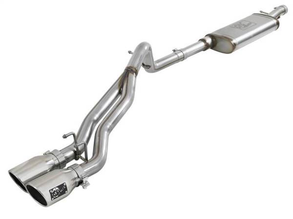 aFe - aFe Rebel Series 2.5in SS Cat-Back Exhaust w/ Polished Tip 07-18 Jeep Wrangler (JK) V6 3.6/3.8L 4dr - 49-48054-P