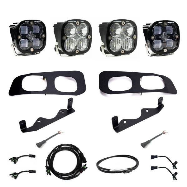 Baja Designs - Baja Designs 2023+ Ford F250/F350 Super Duty Squadron SAE/Pro Fog Pocket Kit - Clear Upfitter - 448227UP