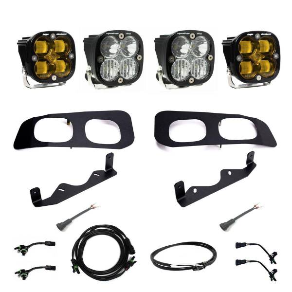 Baja Designs - Baja Designs 2023+ Ford F250/F350 Super Duty Squadron SAE/Pro Fog Pocket Kit - Clear Upfitter - 448228UP