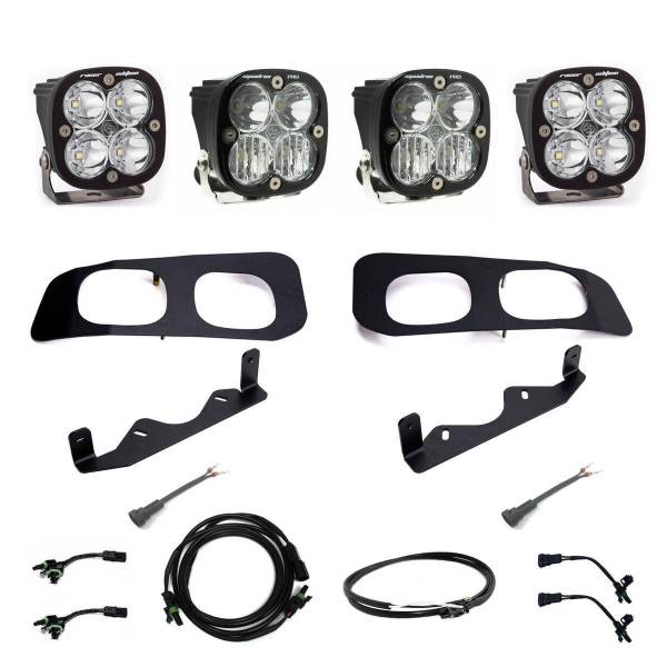 Baja Designs - Baja Designs 2023+ Ford F-250/350 Squadron Racer/Pro Unlimited Dual Fog Pocket Light Kit w/ Upfitter - 448255UP