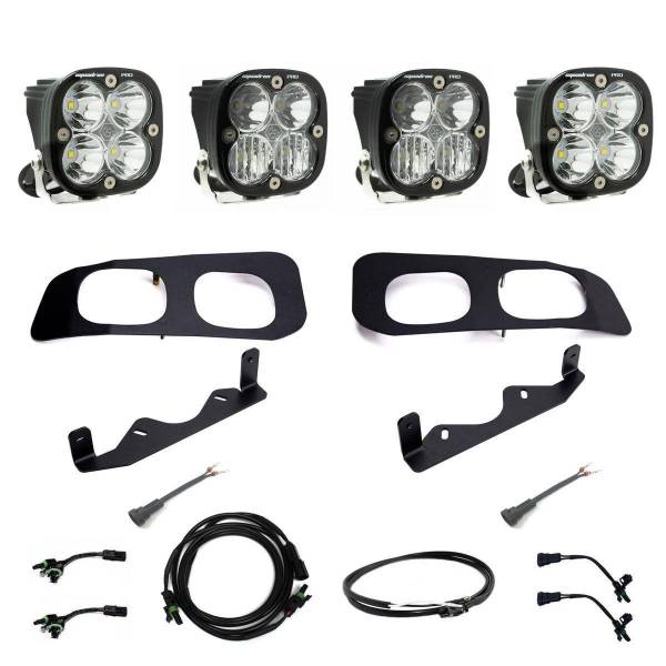 Baja Designs - Baja Designs 2023+ Ford F-250/350 Super Duty Squadron Pro Dual Fog Pocket Light Kit w/ Upfitter - 448256UP