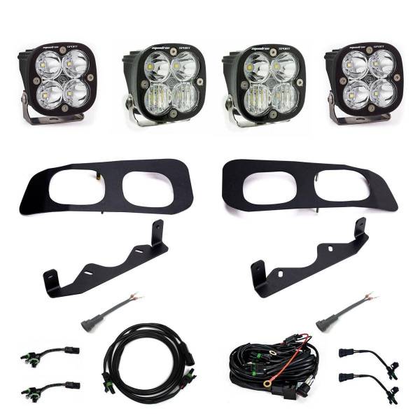 Baja Designs - Baja Designs 2023+ Ford F-250/350 Super Duty Squadron Sport Dual Fog Pocket Light Kit w/ Toggle - 448257