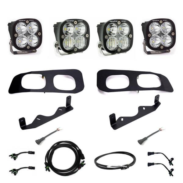 Baja Designs - Baja Designs 2023+ Ford F-250/350 Super Duty Squadron Sport Dual Fog Pocket Light Kit w/ Upfitter - 448257UP