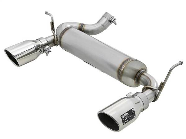 aFe - aFe Rebel Series 2.5in 409 SS Axle-Back Exhaust w/Polished Tips 07+ Jeep Wrangler (JK) V6 3.6L/3.8L - 49-48061-P