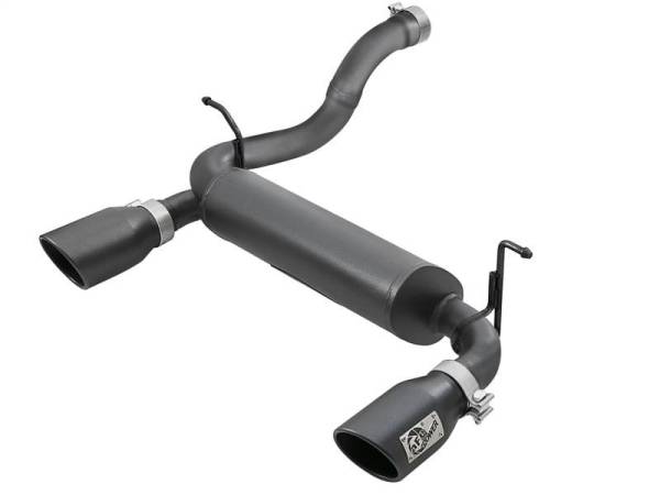 aFe - aFe Rebel Series 2.5in 409 SS Axle-Back Exhaust w/ Black Tips 2018+ Jeep Wrangler (JL) V6 3.6L - 49-48067-B