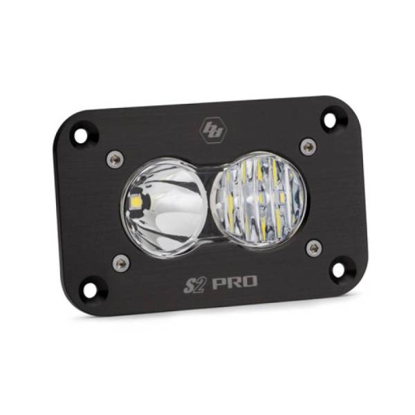 Baja Designs - Baja Designs S2 Pro Flush Mount Driving Combo Pattern LED Work Light - Clear - 481003