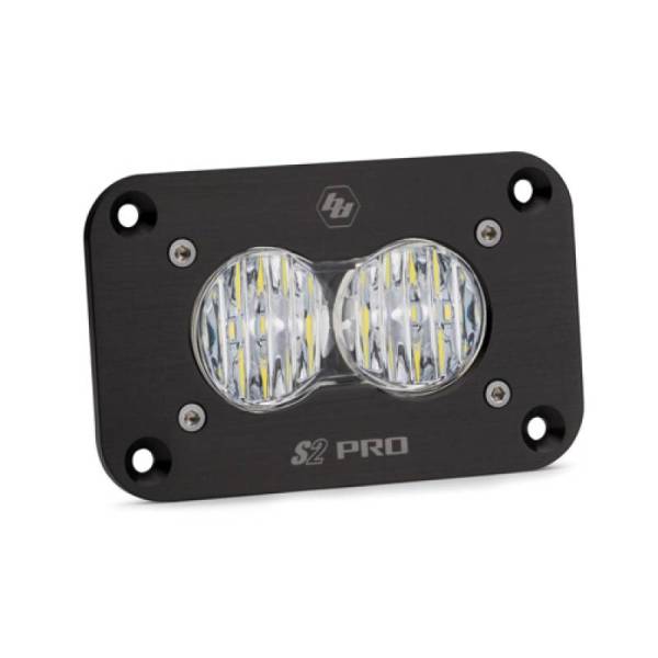 Baja Designs - Baja Designs S2 Pro Flush Mount Wide Cornering Pattern LED Work Light - Clear - 481005