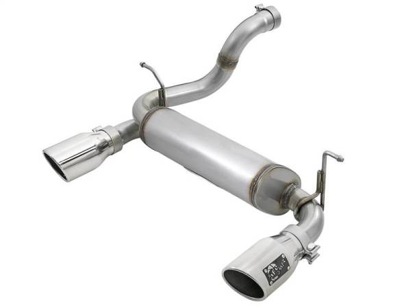 aFe - aFe Rebel Series 2.5in 409 SS Axle-Back Exhaust w/ Polished Tips 2018+ Jeep Wrangler (JL) V6 3.6L - 49-48067-P