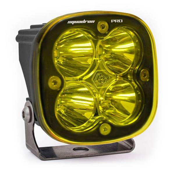 Baja Designs - Baja Designs Squadron Pro Spot Pattern Black LED Light Pod - Amber - 490011