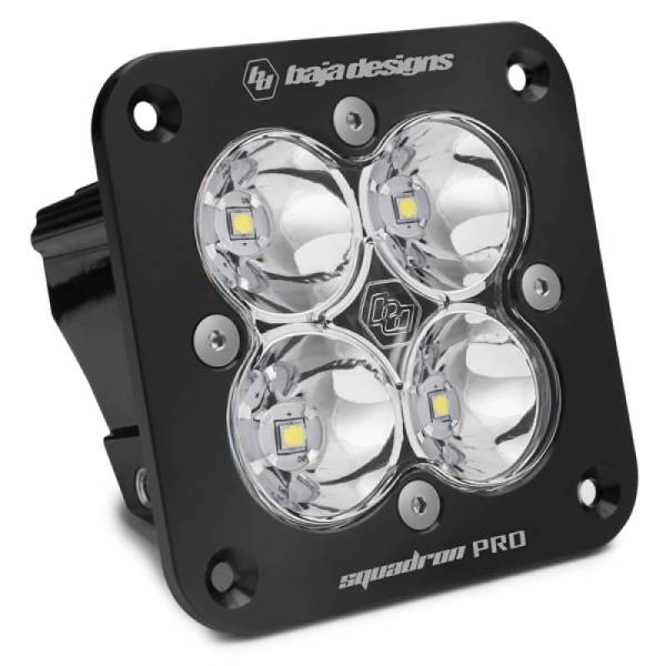 Baja Designs - Baja Designs Squadron Pro Spot Pattern Black Flush Mount LED Light Pod - Clear - 491001