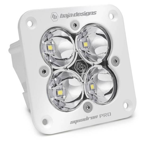 Baja Designs - Baja Designs Squadron Pro Spot Pattern White Flush Mount LED Light Pod - Clear - 491001WT