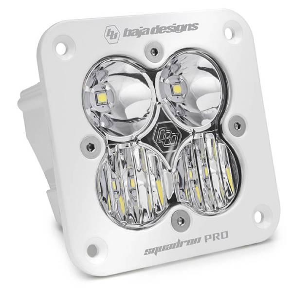 Baja Designs - Baja Designs Squadron Pro Flush Mount White Driving/Combo Pattern LED Light Pod - Clear - 491003WT