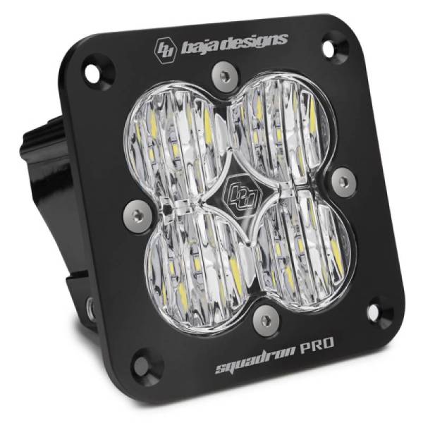 Baja Designs - Baja Designs Squadron Pro Black Wide Cornering Pattern Flush Mount LED Light Pod - Black - 491005