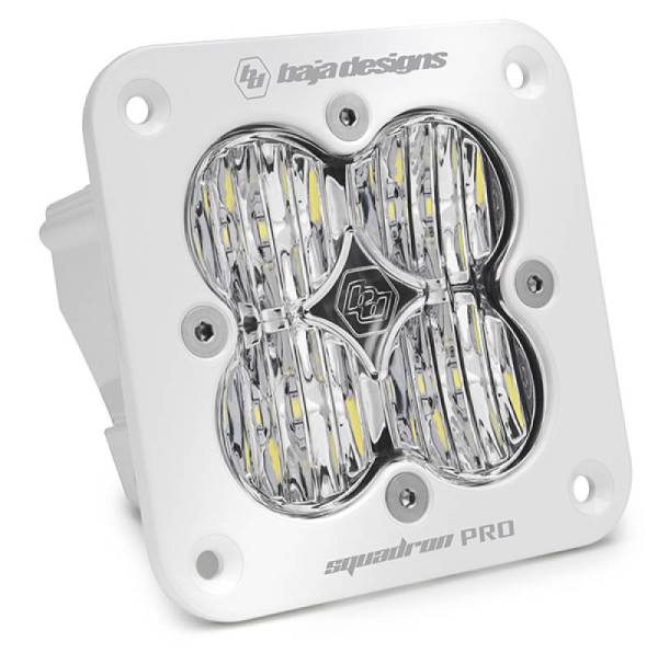 Baja Designs - Baja Designs Squadron Pro White Wide Cornering Pattern Flush Mount LED Light Pod - Clear - 491005WT