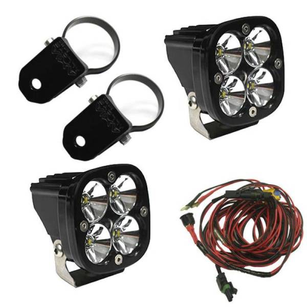 Baja Designs - Baja Designs Squadron Pro LED Light Pods Kit w/A-Pillar Mounts/2.00in Harness - 497102