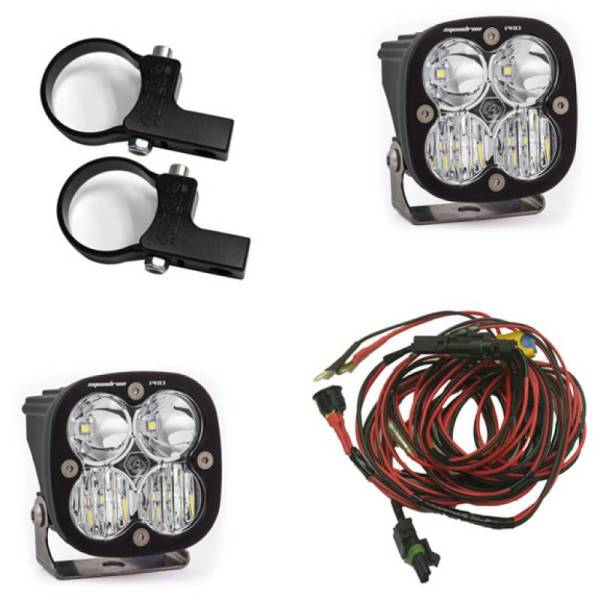 Baja Designs - Baja Designs Squadron Pro LED Light Pods Kit w/Horizontal Mounts/1.75in Harness - 497104