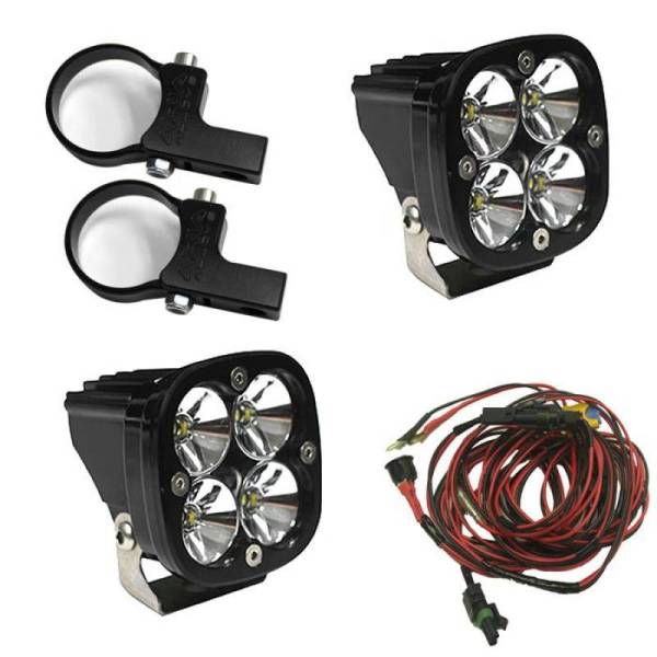 Baja Designs - Baja Designs Squadron Pro LED Light Pods Kit w/Horizontal Mounts/2.00in Harness - 497105