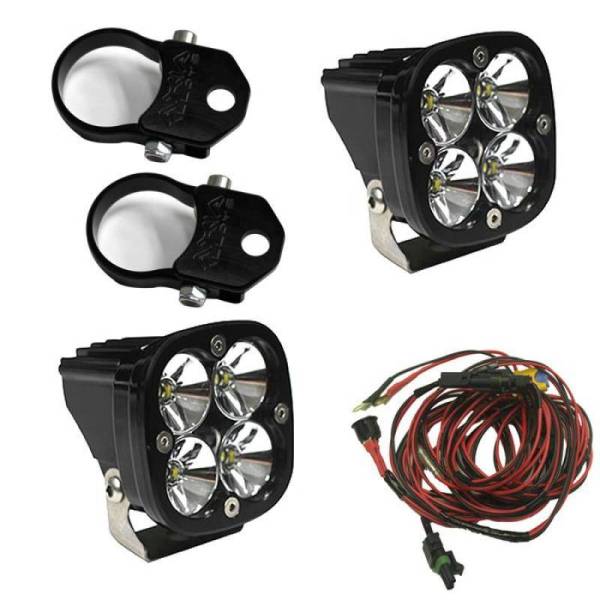 Baja Designs - Baja Designs Squadron Pro LED Light Pods Kit w/Vertical Mounts/2.00in Harness - 497108