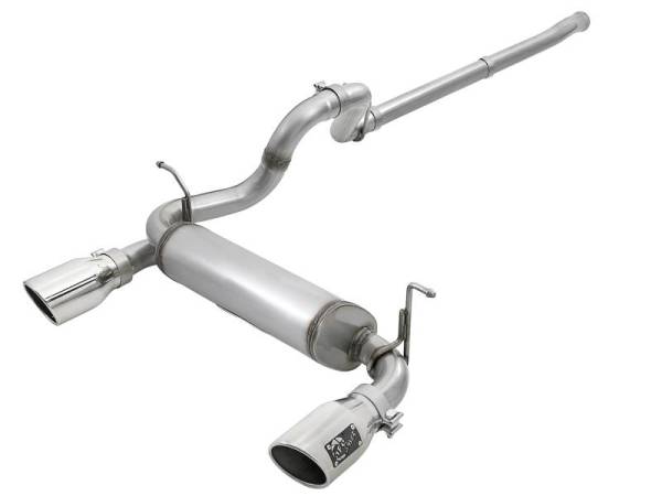 aFe - aFe Rebel Series 2.5in 409 SS Cat-Back Exhaust w/ Polished Tips 18-19 Jeep Wrangler (JL) V6 3.6L - 49-48076-P