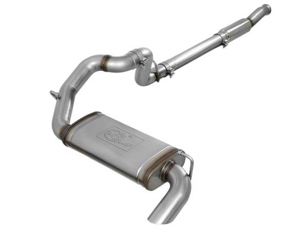 aFe - aFe MACHForce XP 18-20 Jeep Wrangler (JL) L4-2.0L (t) 3in 409 SS Cat-Back Hi-Tuck Exhaust - 49-48079