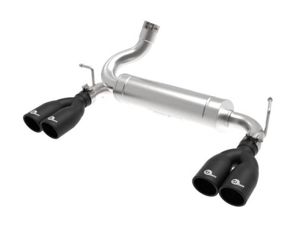 aFe - aFe Rebel Series 2.5in 409 SS Axle-Back Exhaust System Black 07-18 Jeep Wrangler (JK) V6-3.6L/3.8L - 49-48086-B