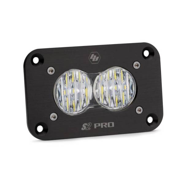 Baja Designs - Baja Designs S2 Sport Flush Mount Wide Cornering Pattern LED Work Light - Clear Lens - 541005