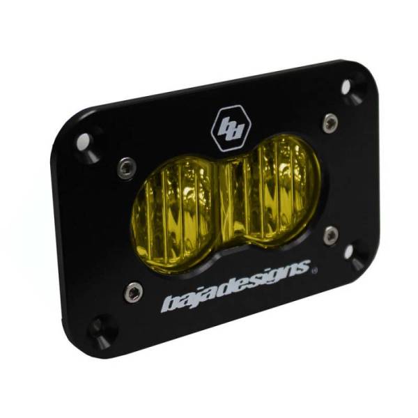 Baja Designs - Baja Designs S2 Wide Cornering Sport Flush Mount LED - Amber - 541015