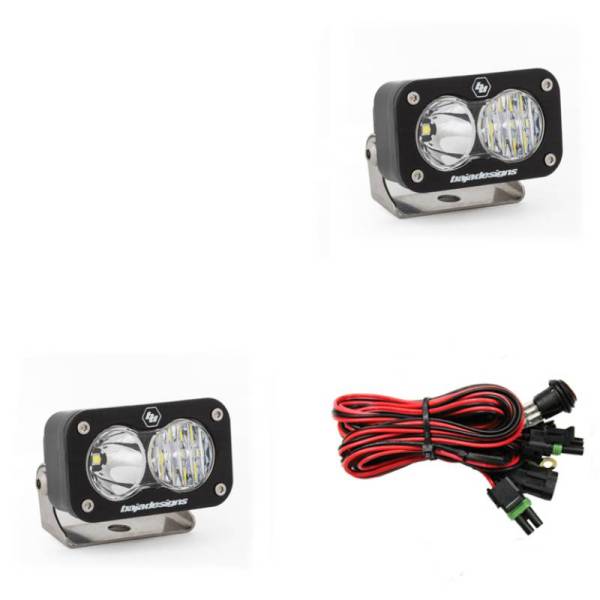 Baja Designs - Baja Designs S2 Sport Driving Combo Pattern Pair LED Work Light - Clear - 547803