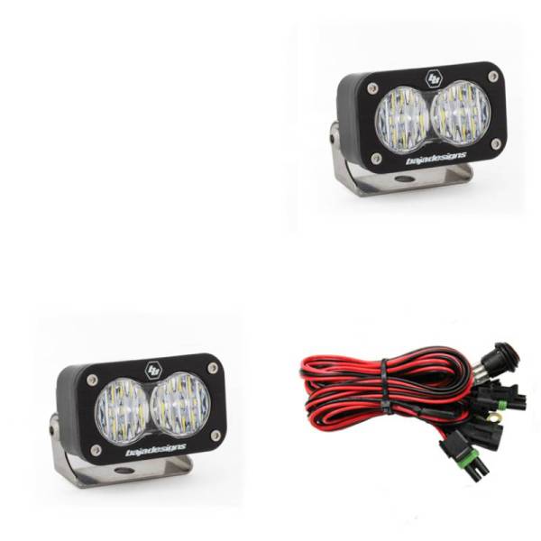 Baja Designs - Baja Designs S2 Sport Wide Cornering Pattern Pair LED Work Light - Clear - 547805