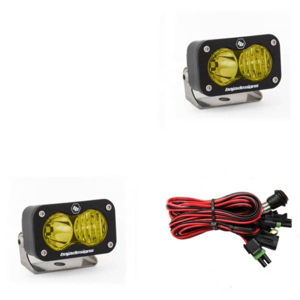 Baja Designs - Baja Designs S2 Sport Driving Combo Pattern Pair LED Work Light - Amber - 547813