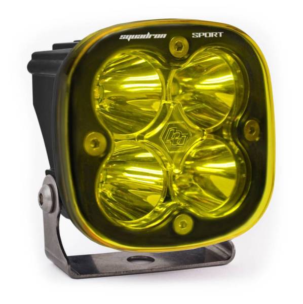 Baja Designs - Baja Designs Squadron Sport Spot Pattern Black LED Light Pod - Amber - 550011