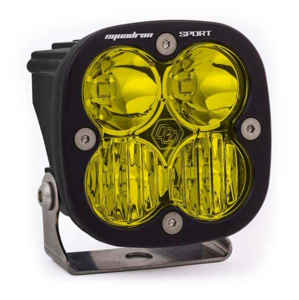 Baja Designs - Baja Designs Squadron Sport Driving/Combo Pattern Black LED Light Pod - Amber - 550013