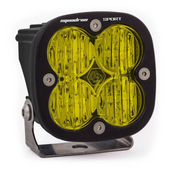 Baja Designs - Baja Designs Squadron Sport Wide Cornering Black LED Light Pod Pattern - Amber - 550015