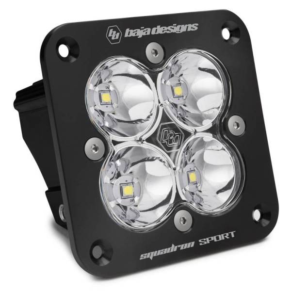 Baja Designs - Baja Designs Squadron Sport Black Flush Mount LED Spot - Clear - 551001