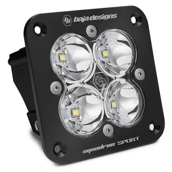 Baja Designs - Baja Designs Squadron Sport Work/Scene Pattern Black Flush Mount LED Light Pod - Clear - 551006