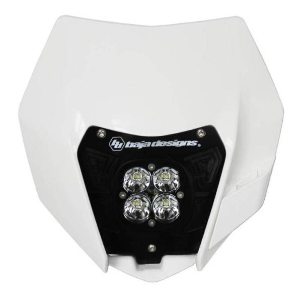 Baja Designs - Baja Designs 14-16 KTM Headlight Kit DC w/Headlight Shell White Squadron Sport - 557091