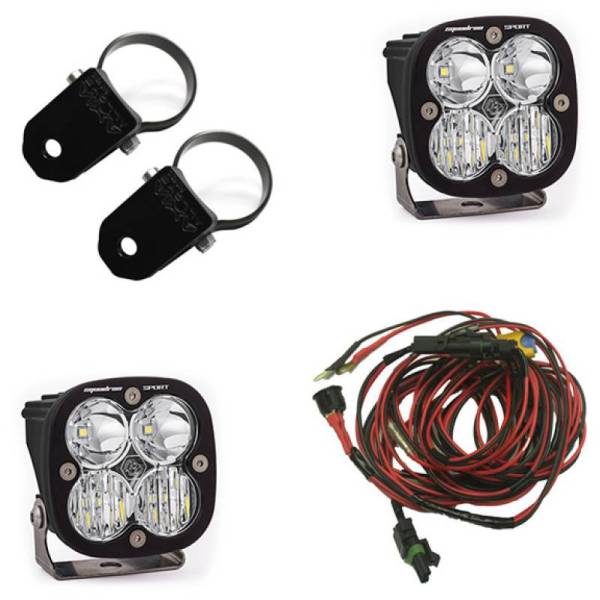 Baja Designs - Baja Designs Squadron Sport Polaris A-Pillar LED Light Pods w/ 2.0in Harness/Mounts Kit - 557102