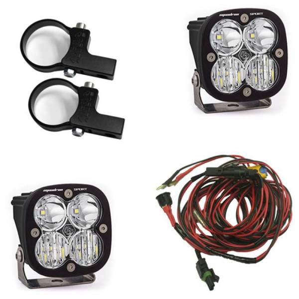 Baja Designs - Baja Designs Squadron Sport Polaris LED Light Pods w/ 1.75in Harness/Horizontal Mounts Kit - 557104