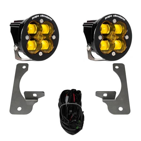 Baja Designs - Baja Designs 10 - 18 Jeep JK Rubicon Squadron R SAE Light Kit - Amber - 587525