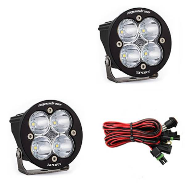 Baja Designs - Baja Designs Squadron R Sport LED Spot Pair Light Pods - Clear - 587801