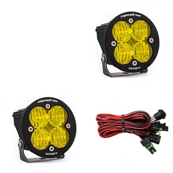 Baja Designs - Baja Designs Squadron R Sport Wide Cornering Pair LED Light Pods - Amber - 587815