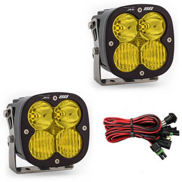 Baja Designs - Baja Designs XL80 Series Driving Combo Pattern Pair LED Light Pods - Amber - 677813