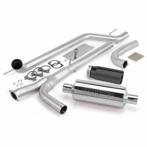 Banks Power - Banks Power 04-14 Nissan 5.6L Titan (All) Monster Exhaust System - SS Single Exhaust w/ Black Tip - 48123-B